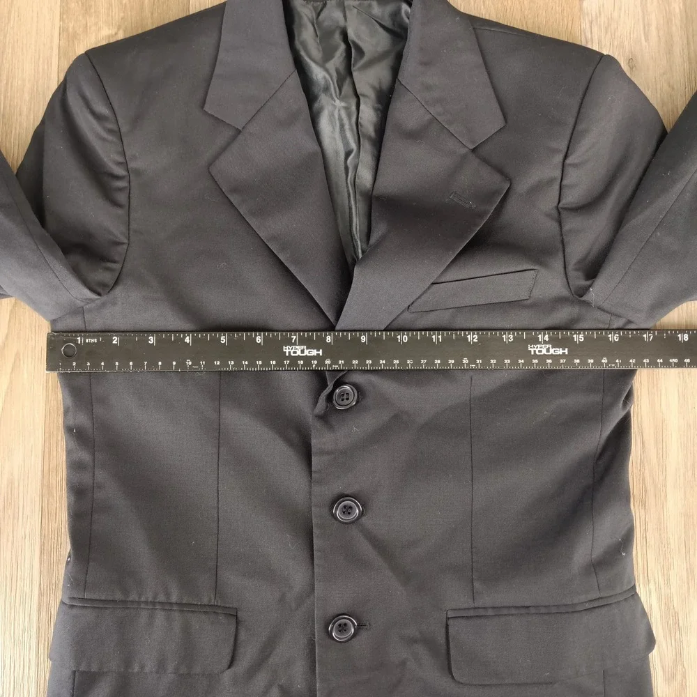 Pierre Cardin Boys Size‎ 14R Black Blazer Jacket Long Sleeve Button Front